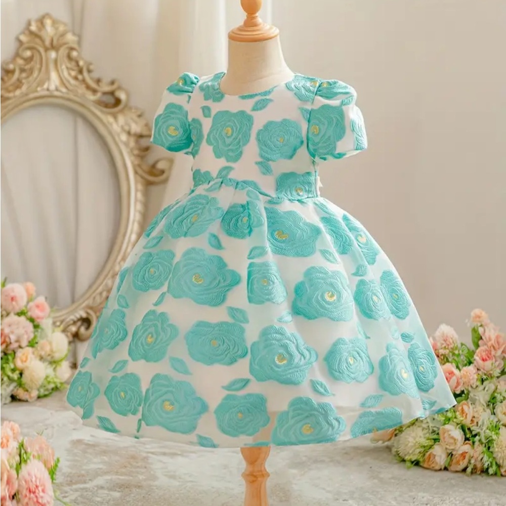 Special Occassion Girls Dress Formal Bow Fit & Flare Size 12 XL